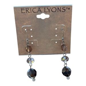 3/$25 Erica Lyons Multicolor Bead Dangle Earrings